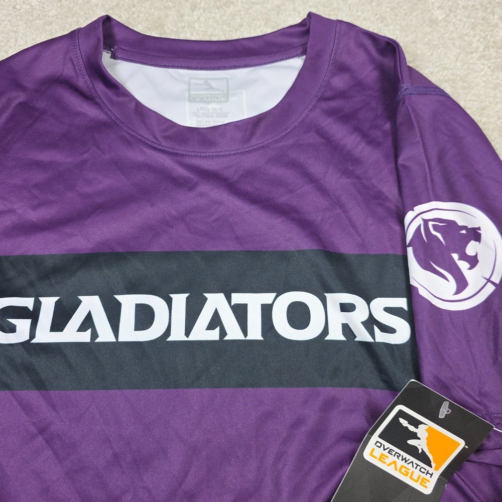 Staple Jersey Kids L Purple‎ Graphic Overwatch League Los Angeles Gladiators NWT